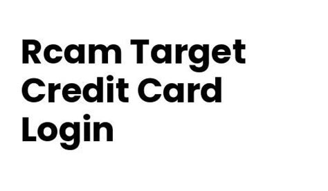rcam target login